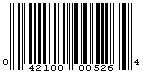Imagen de un código de barras UPC-A.